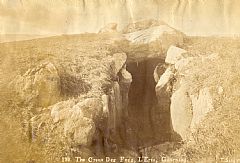 An old photograph of the Creux es Faies passage grave (L'Eree, Guernsey)