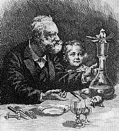An image of Hugo, probably with one of his grandchildren, from a book by Rivet in the Library