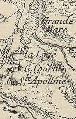 1757 map of Guernsey, detail