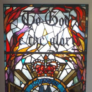 The 201 Squadron window in the Priaulx Library