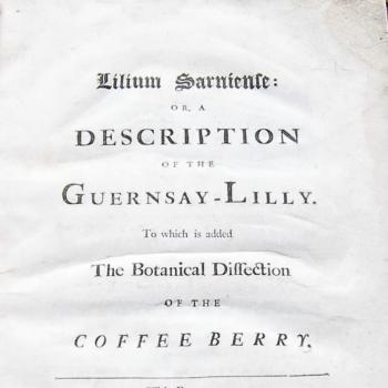 Frontispiece of Douglas' Guernsay Lilly, 1725, in the Priaulx Library Collection