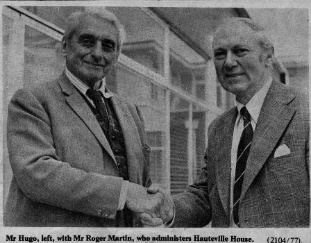 Jean Hugo and Roger Martin in Guernsey 1977 (c) Guernsey Press