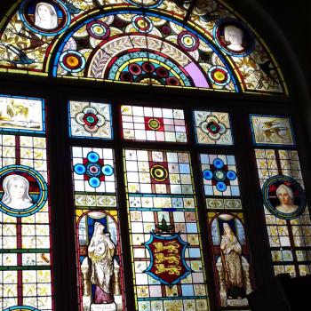 The Guernsey Arms circular-headed window (c) Priaulx LIbrary on behalf of Jane Mahy