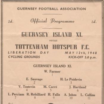 Spurs program 1948, Priaulx Library collection