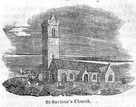 St Saviour's Church from Bellamy's Guide of 1843 in the Priaulx Library collection