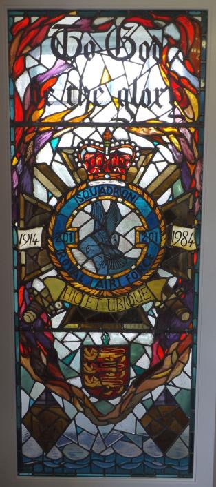 The 201 Squadron window in the Priaulx Library