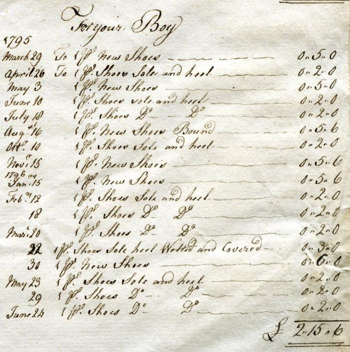 Receipt from Scrap Book in Priaulx Library Collection