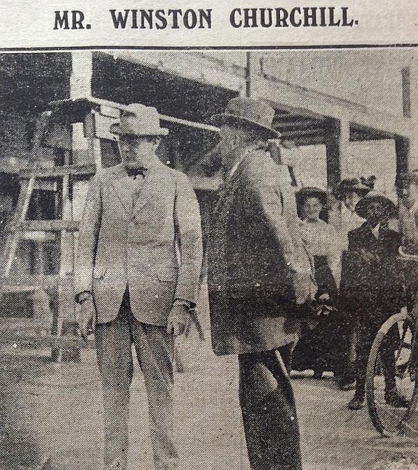 Churchill in Guernsey from the Star August 39 1913,  Librayr COlleciton