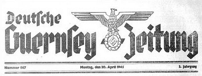 Banner of Deutsche Guernsey Zeitung in Priaulx Library Collection