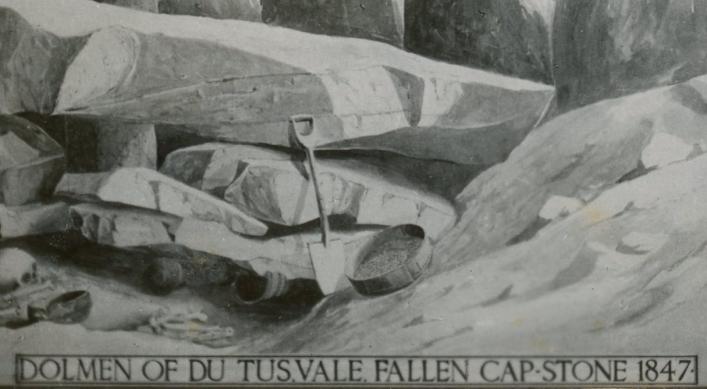 A detail from a drawing by Ann Lukis (c) the Priaulx Library