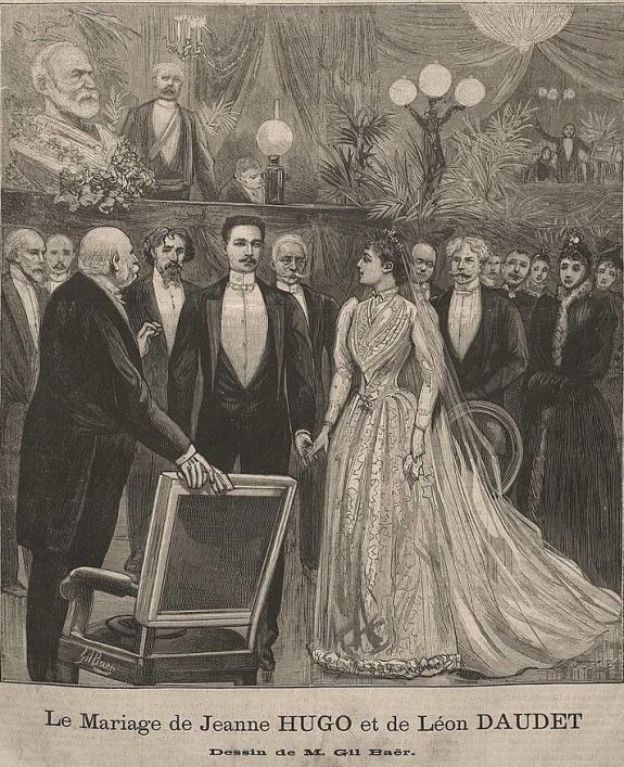 The marriage of Jeanne Hugo and Leon Daudet from Le Progres illustre de Lyon