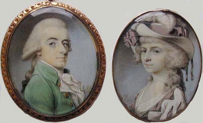 MIniature portraits dated 1785