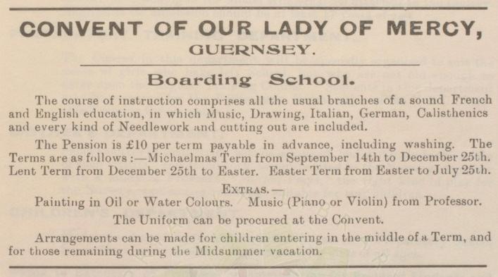 Advertisment from Aubrey's Business Directory 1913, Priaulx Library Collection