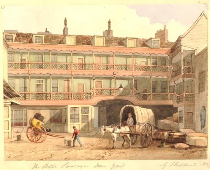 The Bell Savage Inn, from the British Museum