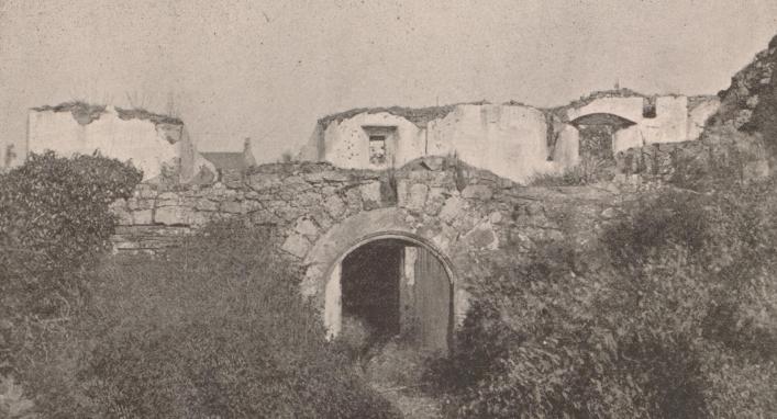 Oldest house at Les Quertiers, now lost, from Guernsey Folk Lore in the Library Collection