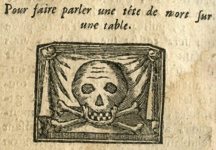 Les secrets des secrets, tete de mort parlante from Priaulx Library collection