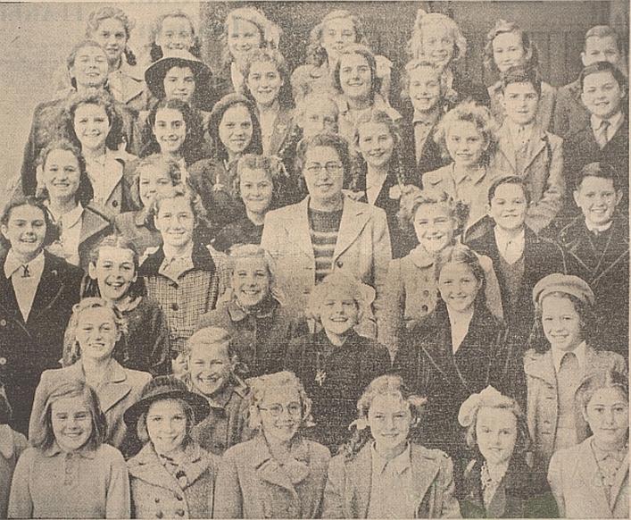 St Sampson's School choir 1947 from the Priaulx Library Collection