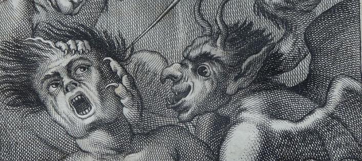 Detail of torment by touch, Perier 1724, Priaulx Library Collection