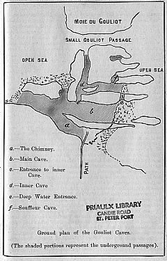 Hume & Malan's Map of Gouliot Caves, from their Practical Guide, Priaulx Library Collection