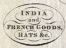 Thos de Sausmarez's 1820 receipt from Bishops' shop; click for full image
